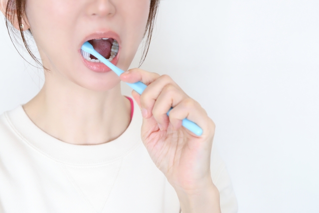歯ブラシが奥まで届く様子